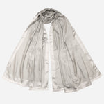 Silver Pearl Silk Evening Shawl