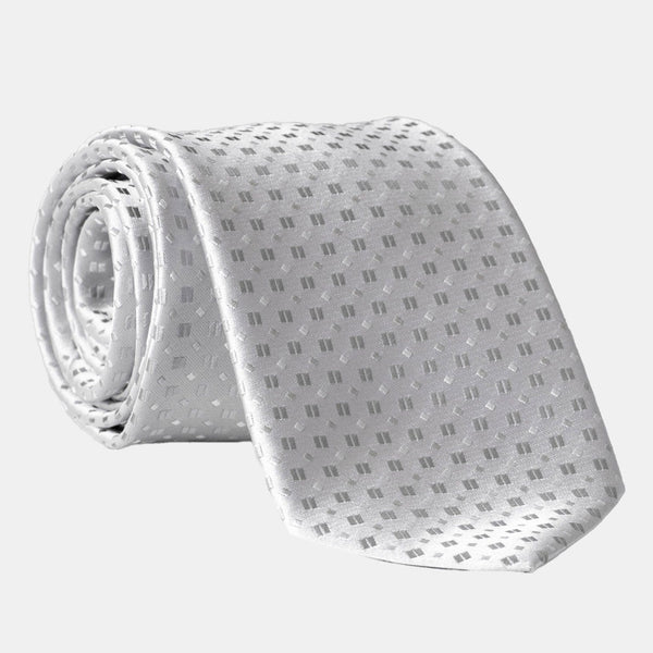 Men's Italian Woven Silk Jacquard Tie in Teal Motif main image 1