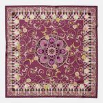 Raspberry Floral Silk Large Shawl Wrap