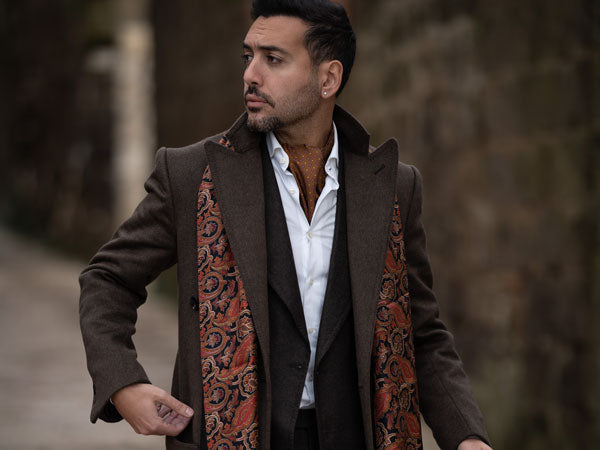 Luxury wool backed silk scarf