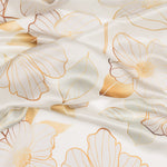 Italian Silk Satin Evening Shawl - Ivory