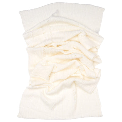 White Italian Pure Cashmere Scarf