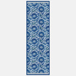 Blue Silk Satin Long Scarf - Made in Italy