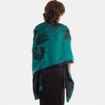 Emerald Green Italian Silk Satin Shawl