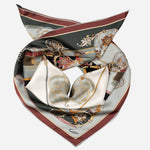 Women's Italian Green Silk Square Scarf