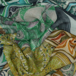 Green Italian Designer Wool Scarf