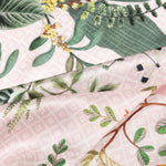 Pink Floral Italian Silk Satin Long Scarf