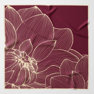 Italian silk luxury burgundy bandana scarf