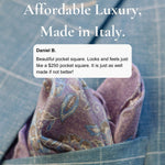 Large luxury hand-rolled double sided pocket square