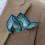 Light Blue Italian Silk Pocket Square