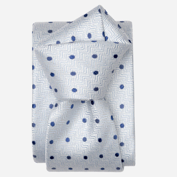 Sky Blue Polka Dot Italian Silk Tie