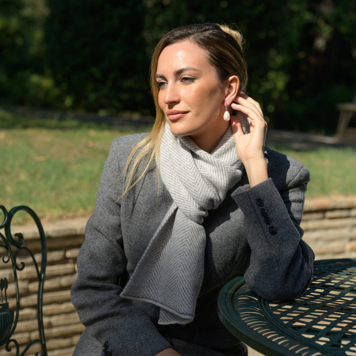 Grey Cashmere Neck Warmer