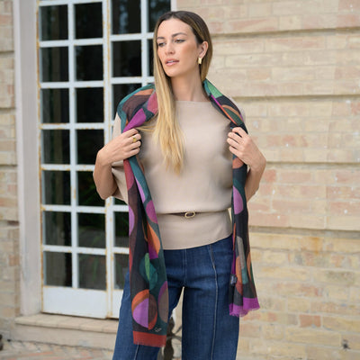 Magenta Designer Soft Wool Scarf