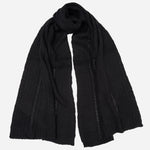 Black Italian Pure Cashmere Scarf