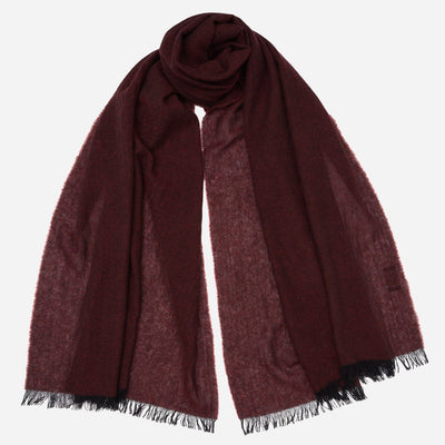 Burgundy Italian Cashmere Silk Scarf