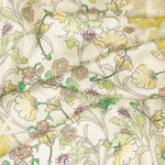 Women's Lime Floral Italian Silk Scarf