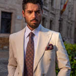 Luxury designer silk tie and pocket square