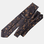 Handmade Italian Silk Tie - Black Floral