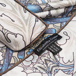 Blue and Tan Silk Italian Suit Pocket Square