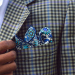 Luxury Italian designer silk pocket square