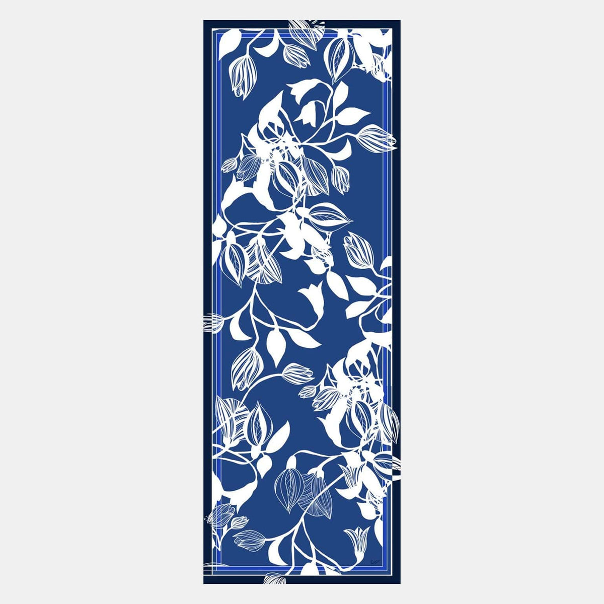 Luxury blue silk satin large shawl wrap