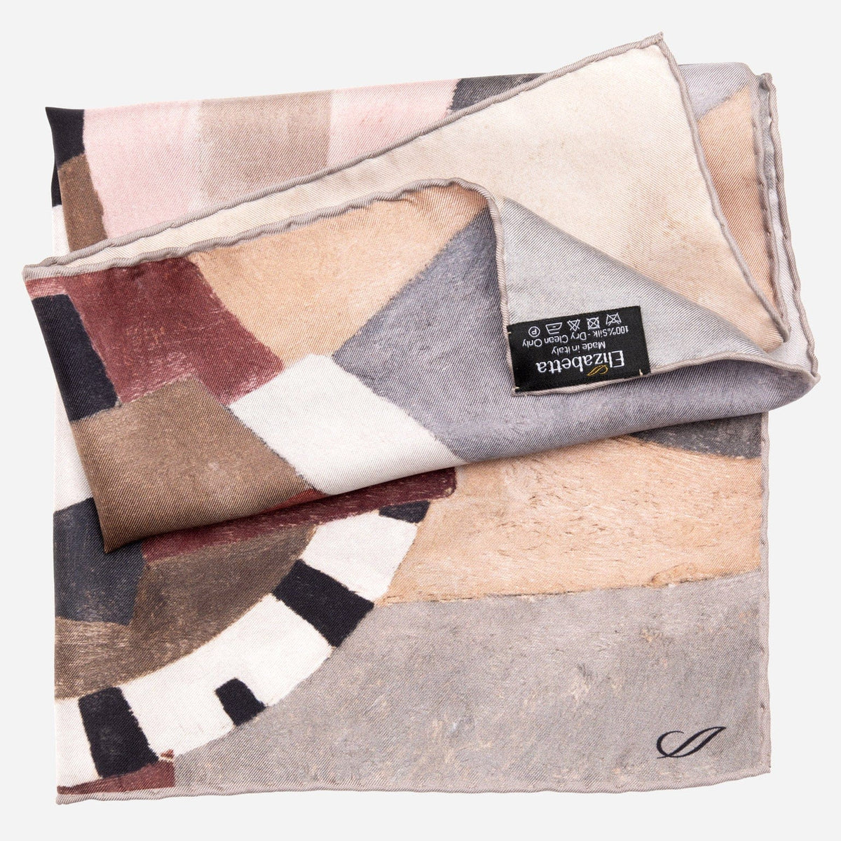 Brown Large Silk Pocket Square