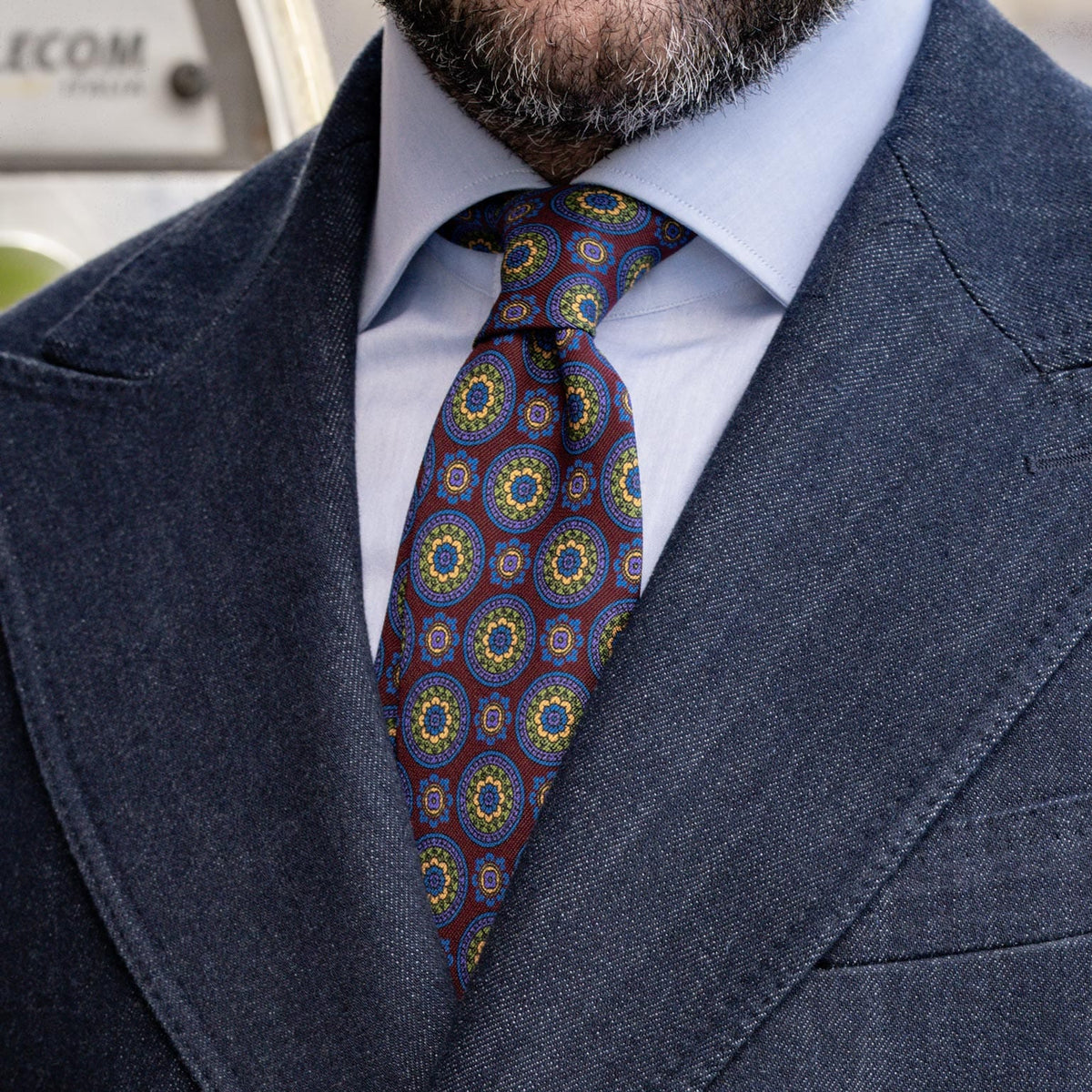 Best luxury Italian handmade burgundy silk ties