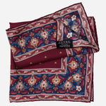 Italian Burgundy Silk Pocket Square