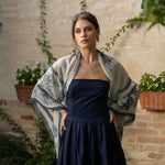 Dusty Blue Modal Cashemere Square Scarf