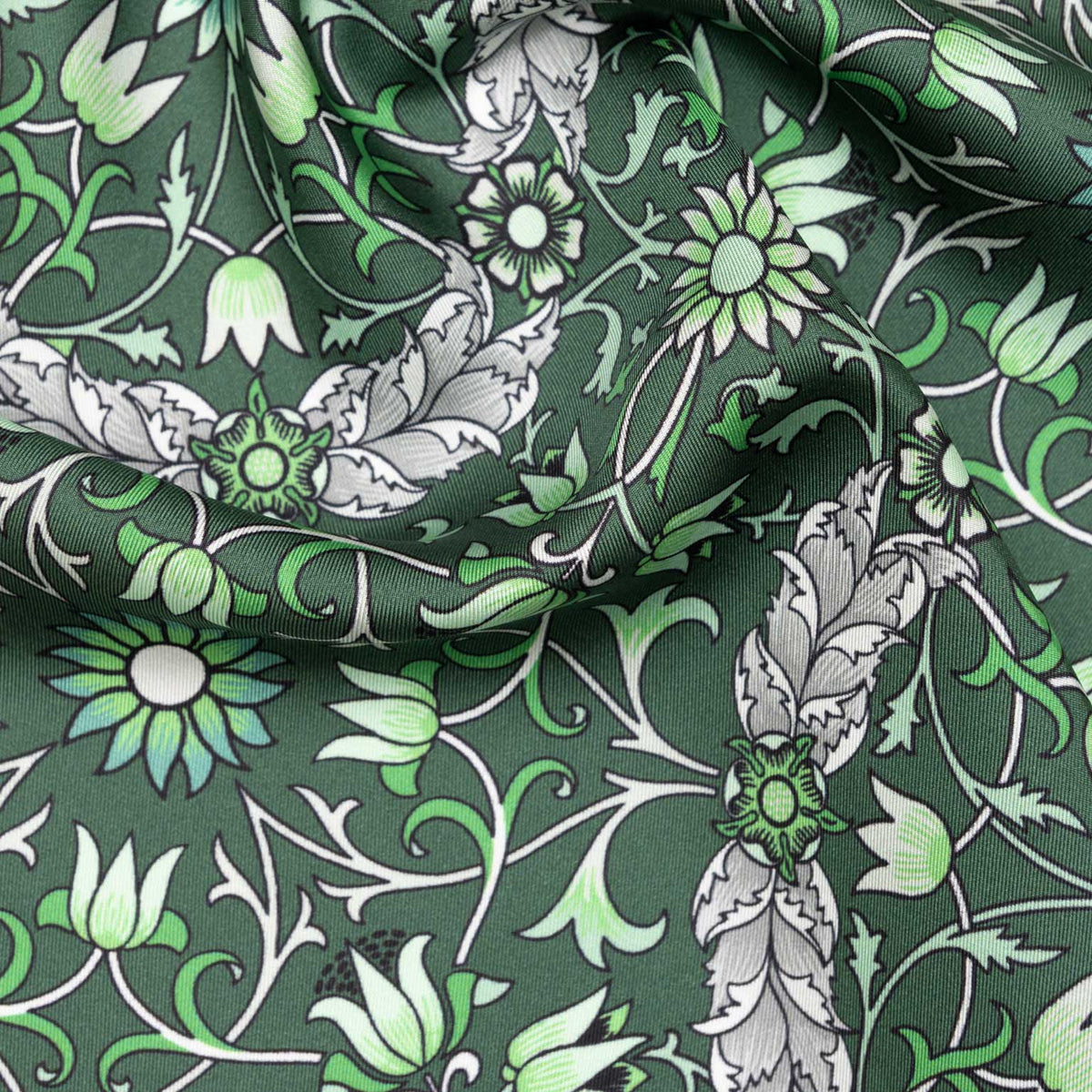 Emerald Green Silk Italian Pocket Square