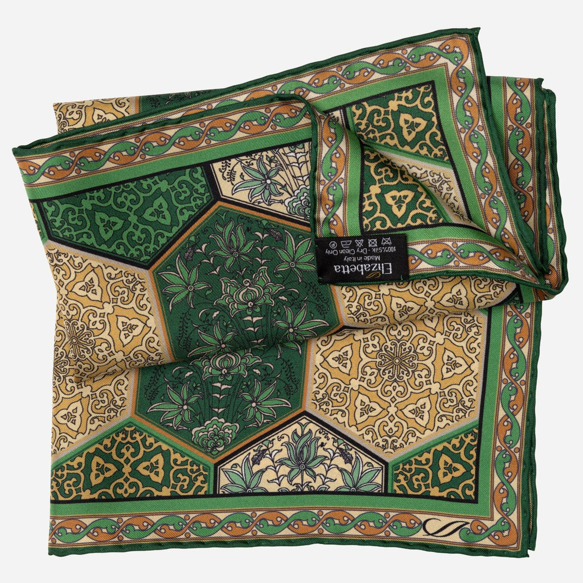 Emerald Green Italian Silk Pocket Square