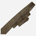 Men's Emerald and Sapphire Paisley Silk Tie