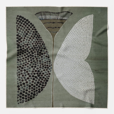 Italian Square Silk Scarf - Sage Green