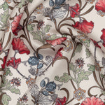 Pink Floral Italian Silk Pocket Square
