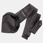 Black Formal Silk Jacquard Tie - Made in Italy
