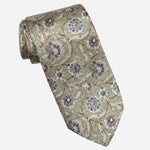 Handmade Italian Silk Tie Green Floral