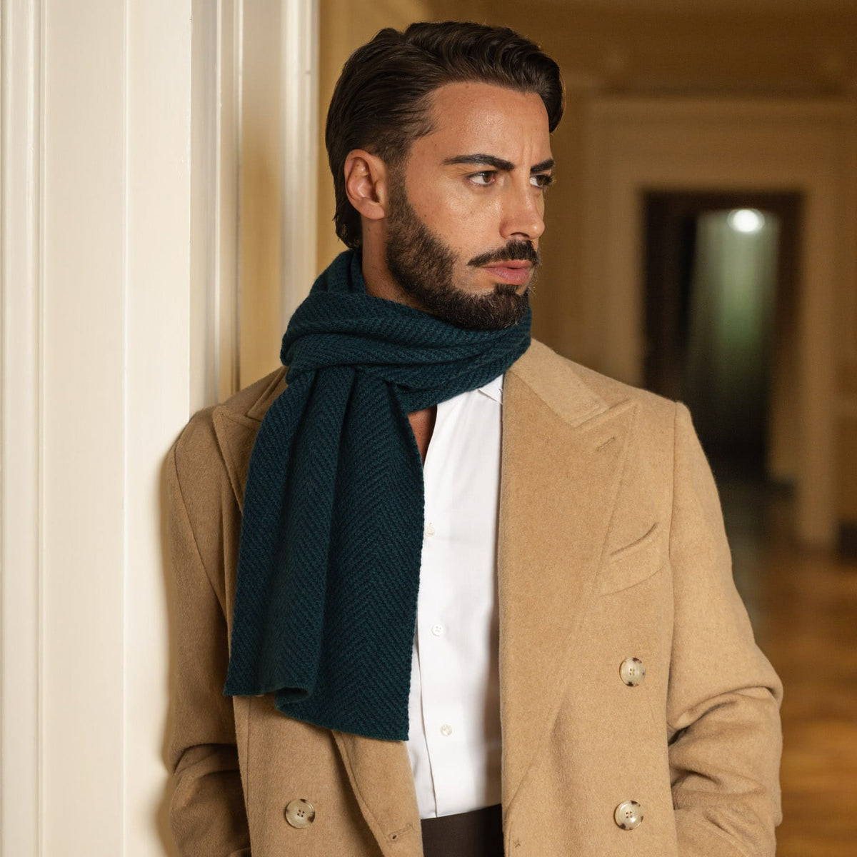 Green Cashmere Neck Warmer