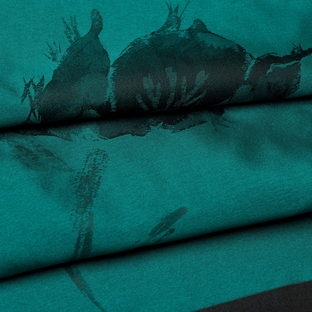 Emerald Green Italian Silk Satin Shawl