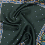 Italian Desginer Green Silk Pocket Square