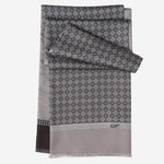 Luxury grey silk dress scarf made in Italy