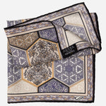 Luxury Italian Grey Silk Pocket Square
