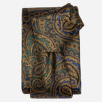 Men's Emerald and Sapphire Paisley Silk Tie