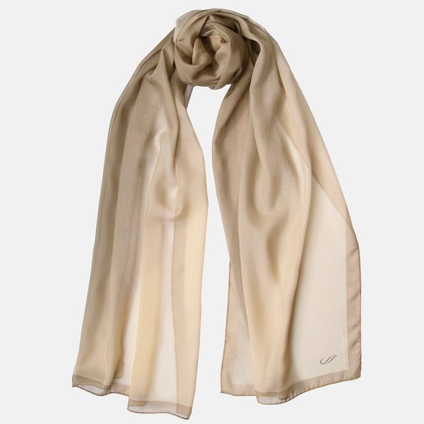 Soft Gold Large Silk Wrap Shawl