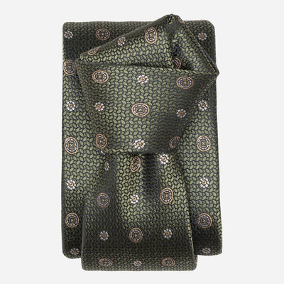 Men's Designer Italian Silk Tie Green