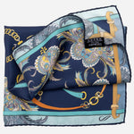 Women's Blue Italian Silk Bandana