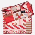 Women's Silk Bandana Geometric Red