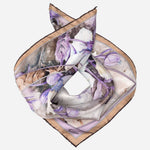 Women's Silk Bandana Floral Lavender