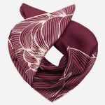 Burgundy Floral Italian Silk Bandana