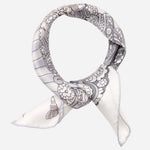 Silver Italian Silk Bandana for Women