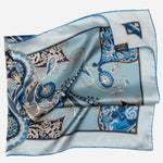 Women's Blue Silk Square Scarf